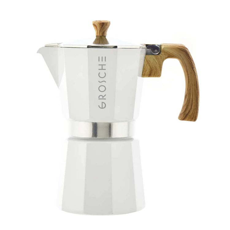 Cafétière MOKA à pression Blanche (6 tasses)