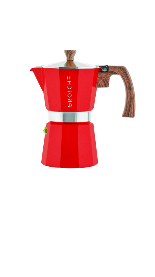 Cafétière MOKA à pression Rouge (6 tasses)