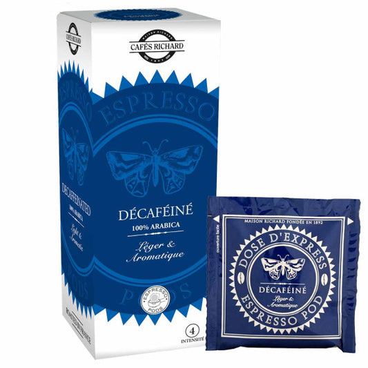 Café pods Richard - Décaféiné 100% arabica (25 dosettes)
